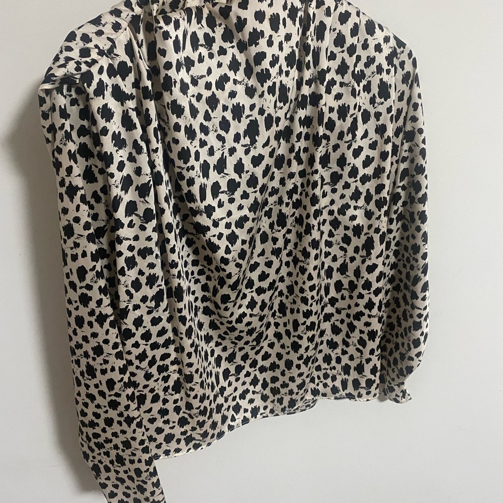 Zara cowl neck print blouse
